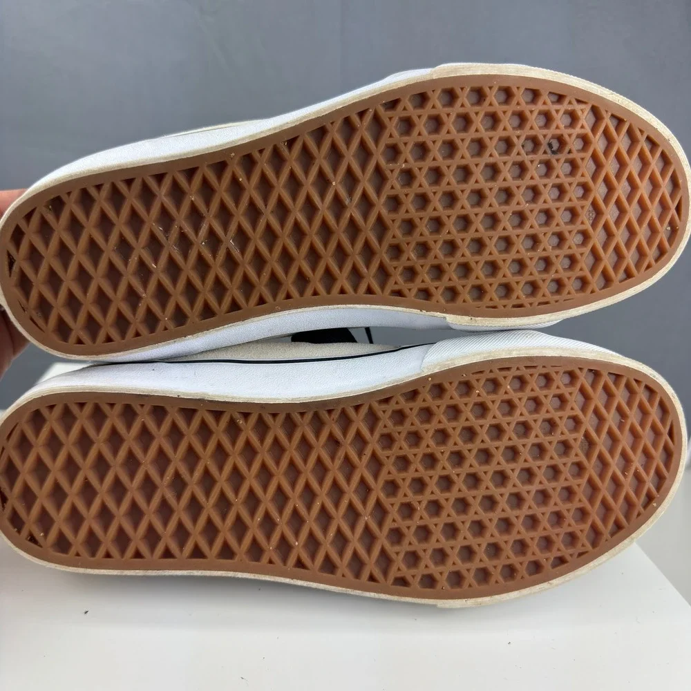 Vans Filmore Sneakers Mens 9 Cream Black Suede Canvas Low Top Skate Shoes 721454